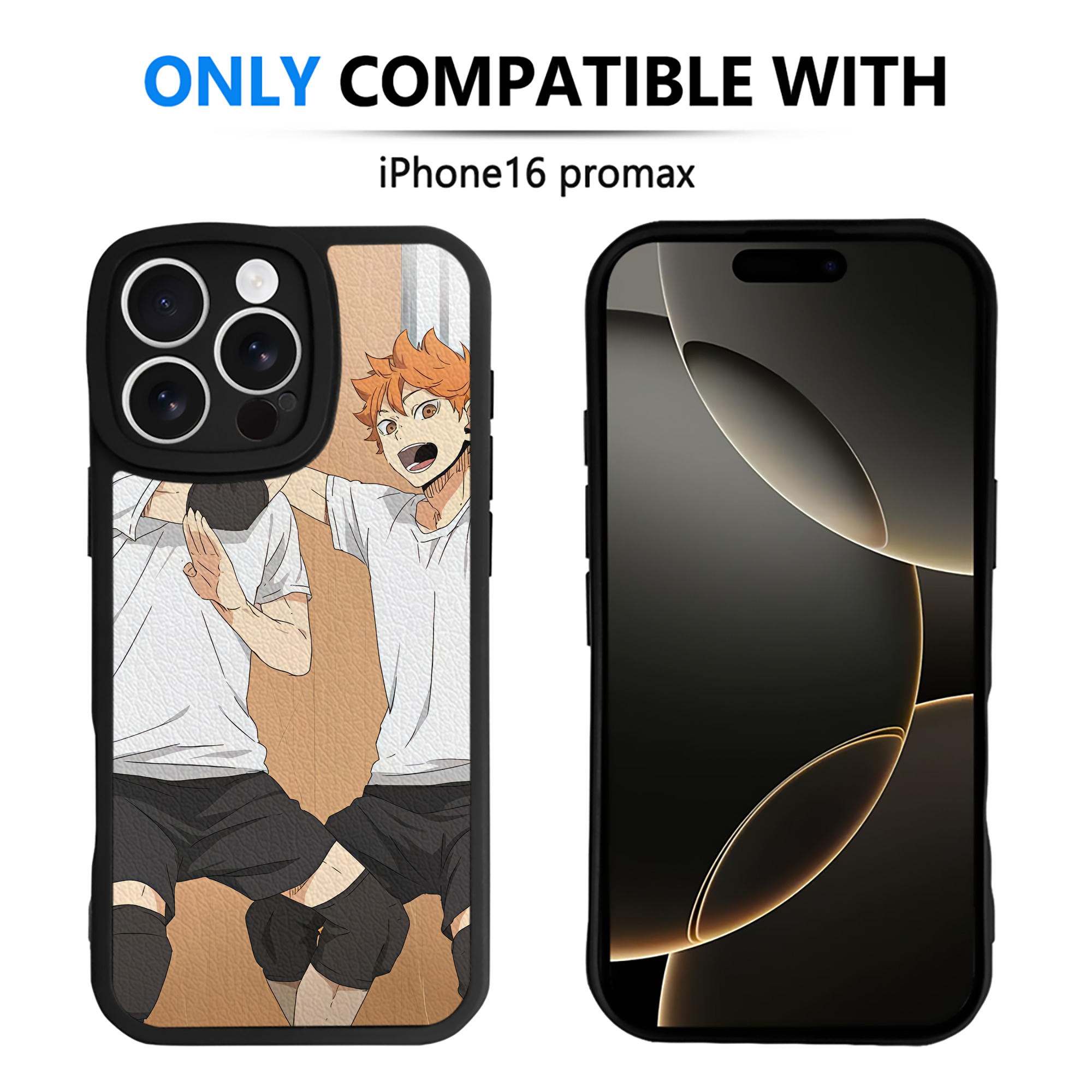 （画像用） ハイキュー!! Haikyu!! 【iPhone 16シリーズ対応】シリコンスマホケース（レザー調） 材質：シリコン